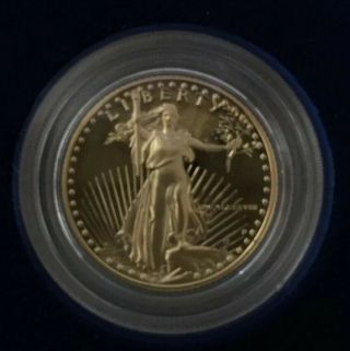 1988 - P American Gold Eagle Proof (1/4 oz) $10 in OGP 2