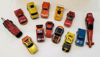 13 Slot Car Racers A/fx Tyco Aurora Tjet Race Car Toys