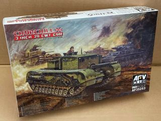 Afv Club 1/35 Churchill With 3 Inch 20 Cwt Gun,  Contents.