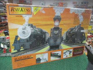 Mth Railking 30 - 4140 - 1 4 - 6 - 0 Ten Wheeler Steam Train Set R - T - R Train Set C8 L/n