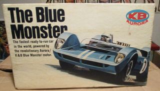 Aurora K&b The Blue Monster Slot Car 1/24 Scale