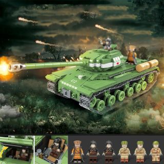1068pcs Military Heavy Tank Model Building Blocks With Ww2 Soldier Figures Toys