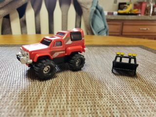 Schaper Stomper Chevy Truck With Camper And Bed Cover/light Bar.  Runs.