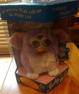 Furby 1998 Special Edition Easter Purple White Yellow Model 70 - 884 666 Of 25000