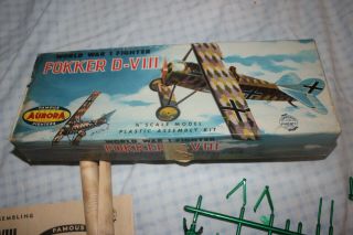 Aurora Famous Fighters German Wwi Fokker D - Viii 1/4 Scale [1/48]