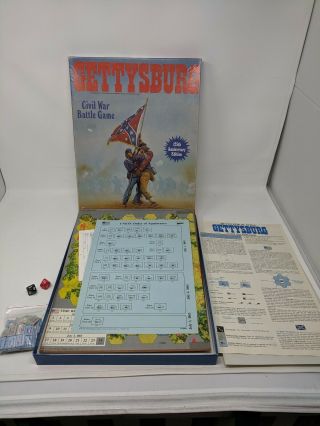 1988 Avalon Hill Gettysburg Civil War Battle Game 125th Anniversary Complete