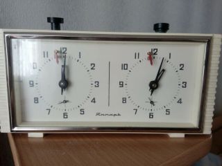Gift Vintage Russian Chess Tournament Mechanical Clock Timer Yantar Made In Ussr