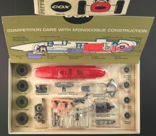 Vintage Cox Ferrari Formula One 1/24 Slot Car Kit - In The Box - 1964