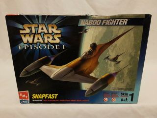 Star Wars Episode 1 Naboo Fighter 1:48 Scale Model Kit Ertl 1999 Aus Seller