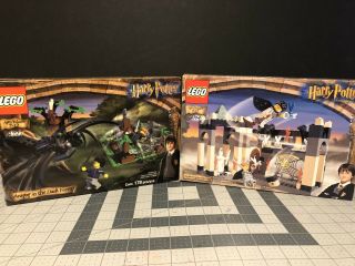 Lego 4704,  4727 Harry Potter Room Winged Keys Dark Forests Complete W/ Manuals