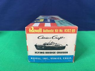 REVELL CHRIS CRAFT FLYING BRIDGE CRUISER PLASTIC MODEL - COPYRIGHT 1953 3