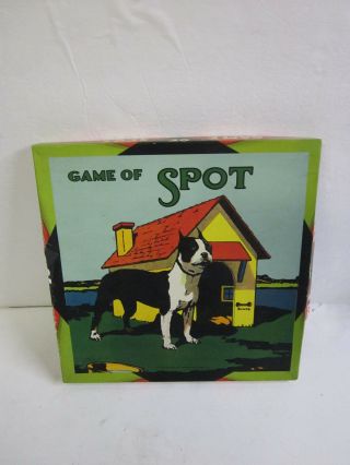 Vintage Game Of Spot Boxer Dog Board Game Milton Bradley 1930 