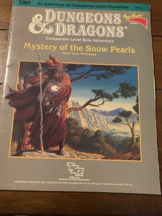 Cm5 Mystery Of The Snow Pearls Dungeons & Dragons Companion Level Tsr 9154