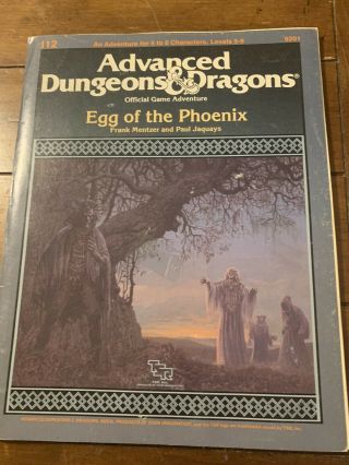 Ad&d: Egg Of The Phoenix,  Good Cond (1987,  Paperback) Rare,  Tsr - 9201