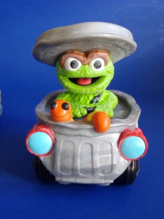 Sesame Street Racer Elmo Car Oscar Trash Can Grover Taxi Playskool Hasbro 2