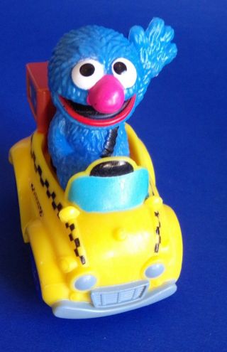 Sesame Street Racer Elmo Car Oscar Trash Can Grover Taxi Playskool Hasbro 3