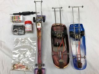 OLD SCHOOL 1;24 SCALE SLOT CARS DRAG RACE FUNNY CAR DRAGSTER TOOLS TIRES 2