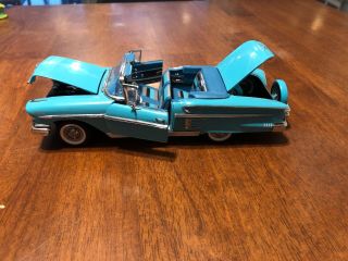 Danbury 1958 Chevy Impala Convertible Diecast Car Turquoise No Box 1:24