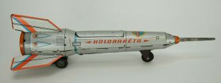 Vintage Interkozmosz Holdraketa Rocket Tin Litho Friction Toy