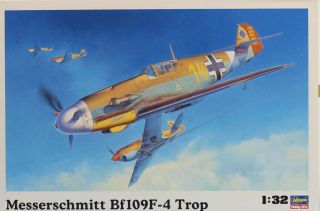 Hasegawa 1:32 Messerschmitt Bf - 109 F - 4 Trop Luftwaffe Plastic Kit St31 08881u