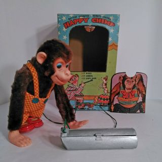 Vintage Battery Powered Happy Chimp Japan Tn Monkey Ape Remote
