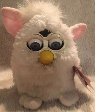 Furby Babies 1998 White Pink Ears With Tags And 70 - 800