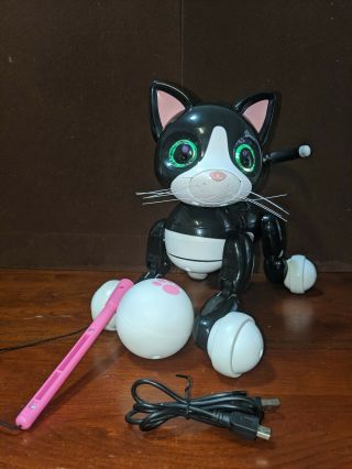 Zoomer Kitty Interactive Cat - Black,  Comes With Toy And Usb Cable Great