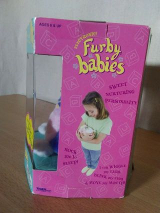 1999 Furby Babies Blue and Pink With Tag,  Model 70 - 940 - 2