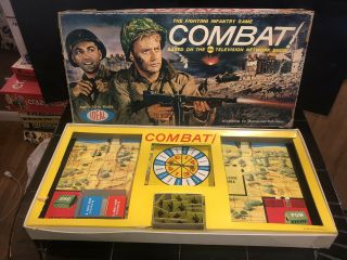 Ideal Combat Abc Tv Vic Morrow 1963 Vintage Board Game Complete