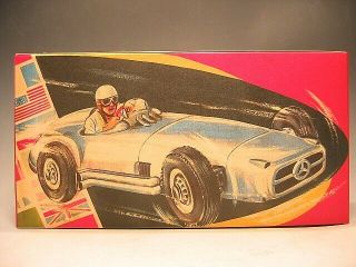 Jnf Record Mercedes Monoposto Tin Toy Race Car Box