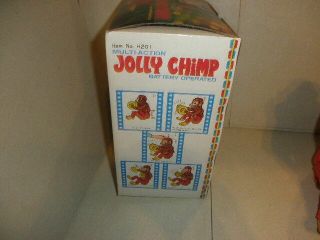 Vintage Musical Jolly Chimp Multi - Action Monkey Ape 1970 ' s Taiwan Box 2