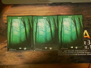 Mtg Unstable 3x Forest Full Art Land - Paypal Only