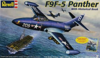 Revell 1:48 Us Navy Grumman F9f - 5 Panther Plastic Aircraft Model Kit 85 - 6865u