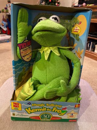Magic Talking Kermit The Frog Doll.  Sesame Street.  Muppets.  Sings Caribbean A
