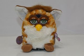 1999 Furby Tiger Electronics 70 - 800 Brown And White Fur,  Green Eyes,  Brown Feet