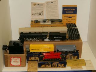 Ac Gilbert American Flyer Train Complete S Gauge Steam Freight Set 4904t W/boxes