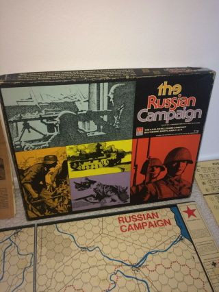 The Russian Campaign Avalon Hill 1976 Vintage World War II Board Game Complete 2