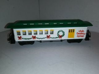 Bachmann Ho Scale White Christmas Express Train Old Time Combine Passenger Car
