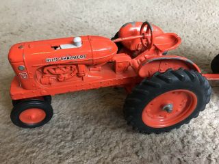 Vintage 1989 Ertl Allis Chalmers Wd45 Orange Tractor Wagon Set 1:18 Die Cast