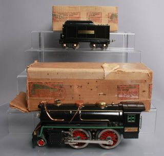 Lionel 384e Standard Gauge 2 - 4 - 0 Steam Locomotive And 384t Tender - Restored/box
