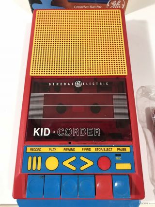 Vintage GE 3 - 5017A Kid Corder Cassette Tape Player Box & Guide 2
