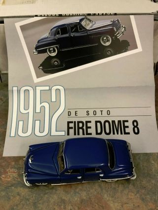 Franklin Precision Models 1952 Desoto Firedome 8 1:43 Scale Cars Ofthe 50 