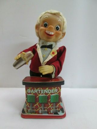 Vintage 1960s Charlie Weaver Bartender Battery Operated Toy