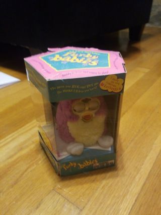 Furby Babies Purple & Yellow Model 70 - 940 1999 Tiger Electronics Pre Owned W/tag
