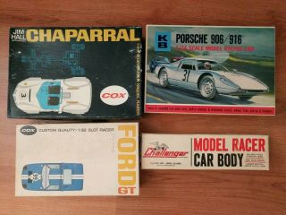 Cox Chaparral K & B 1:24 Challenger Ford Gt Porsche Slot Cars Racing