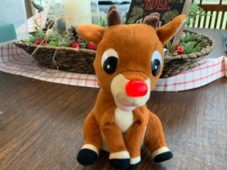 Vintage Gemmy Inc.  Rudolph The Red Nosed Reindeer Musical Toy 1992 2
