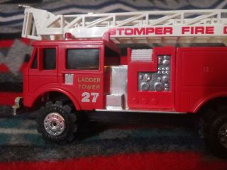 Stompers Red Fire Truck Schaper Road Kings Semi 4x4 Monster Truck Lights