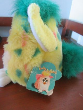 Furby Babies 1999 70 - 940 Yellow with Pnk and Blue Dots Blue Eyes W/Tags 2