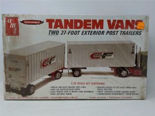 Amt Trailmobile Tandem Vans Model Kit T521 - (2) 27ft Ext Post Trailers -