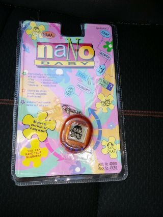 1997 Playmates Talking Nano Baby Keychain Virtual Toy Open Package